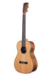 A Gloss Solid Cedar Top Acacia Baritone Ukulele shown at a left angle