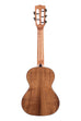 A Gloss Solid Cedar Top Acacia 5-String Tenor Ukulele shown at a back angle
