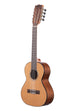 A Gloss Solid Cedar Top Acacia 8-String Tenor Ukulele shown at a left angle