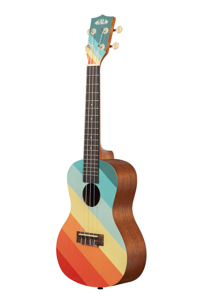 A Far Out Concert Ukulele shown at a left angle