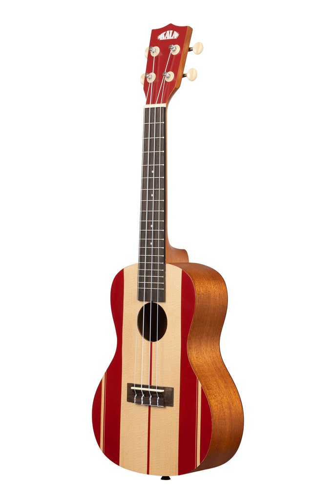 A Surf's Up Concert Ukulele shown at a left angle