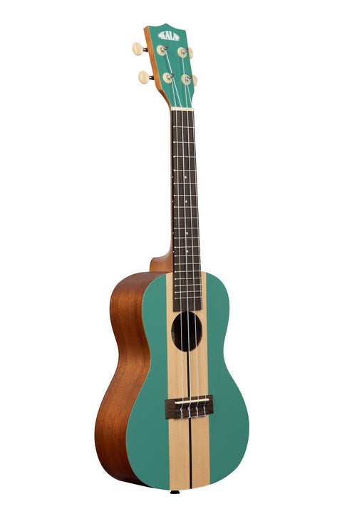 A Wipeout Concert Ukulele shown at a right angle