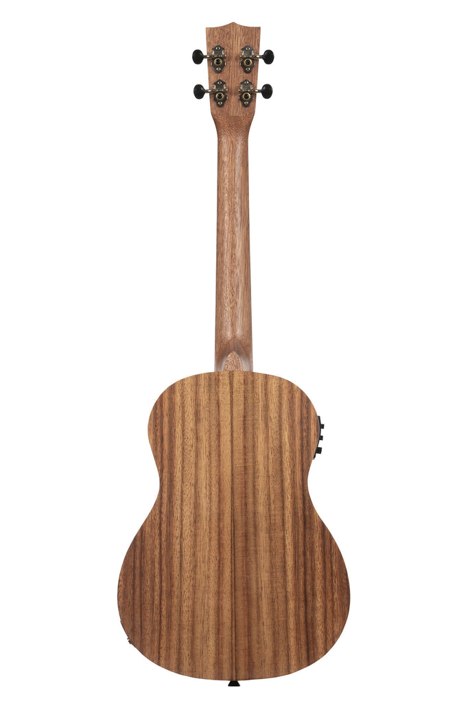 A Teak Baritone Ukulele w/ EQ shown at a back angle