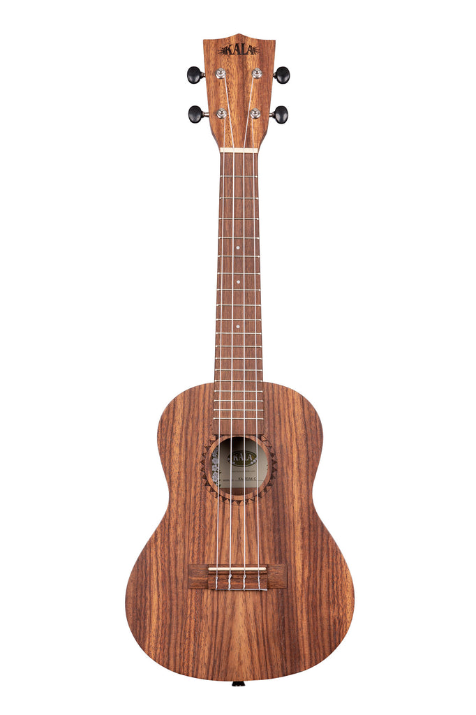 A Teak Concert Ukulele shown at a front angle