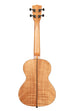 A Exotic Mahogany Tenor Ukulele shown at a back angle