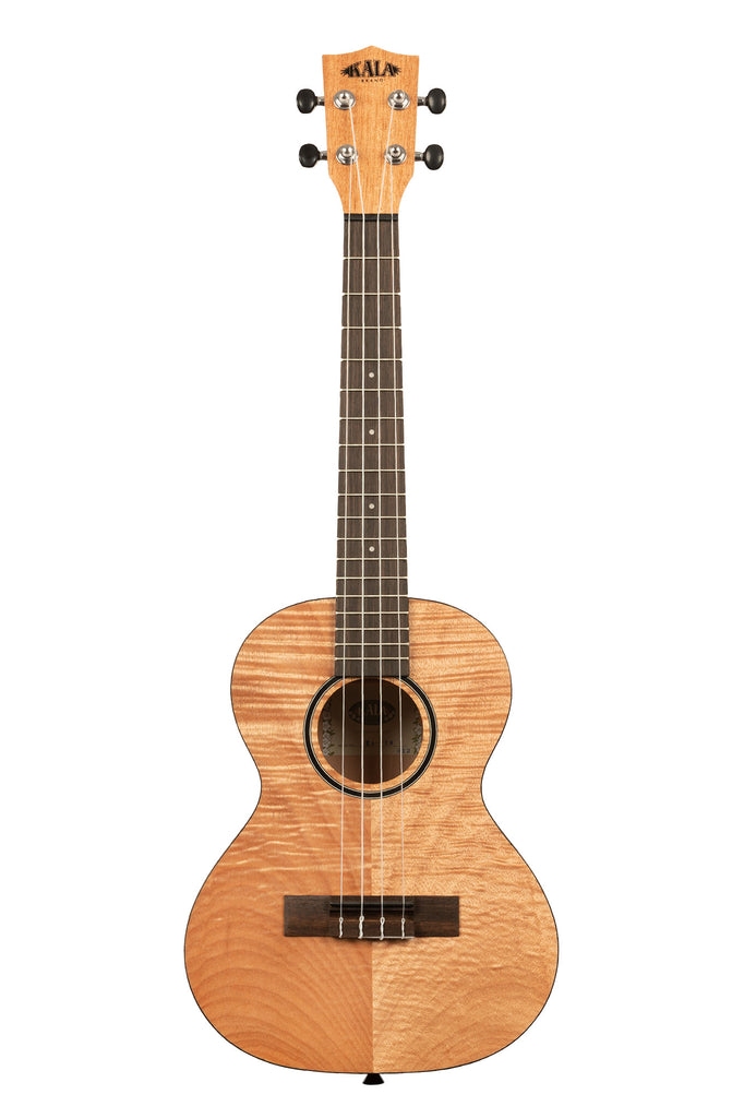 A Exotic Mahogany Tenor Ukulele shown at a front angle