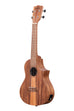 A Teak Tri-Top Concert Ukulele w/ Cutaway & EQ shown at a left angle