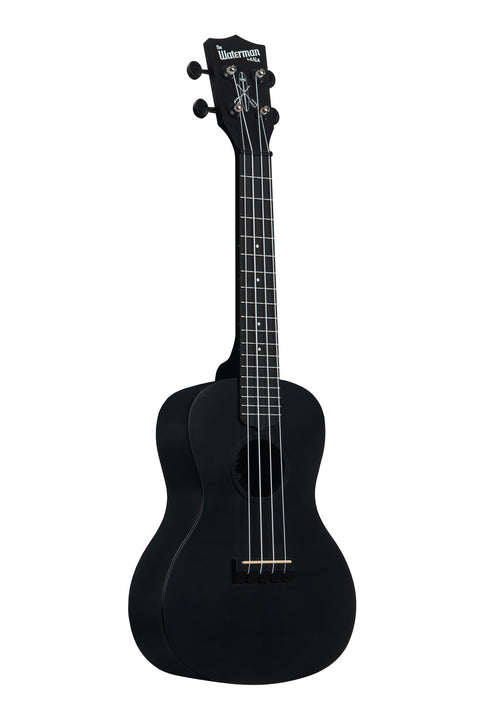 A Black Sand Concert Waterman shown at a right angle