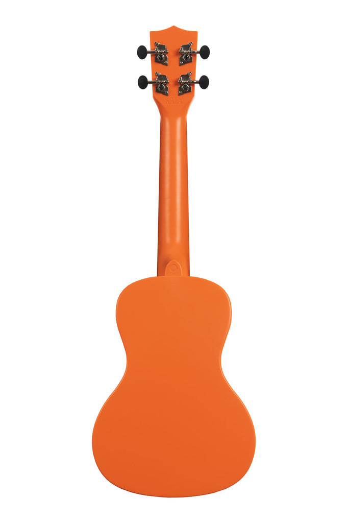 A Sunset Orange Concert Waterman shown at a back angle