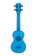 A Cobalt Blue Transparent Soprano Waterman shown at a back angle