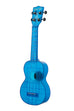 A Cobalt Blue Transparent Soprano Waterman shown at a left angle