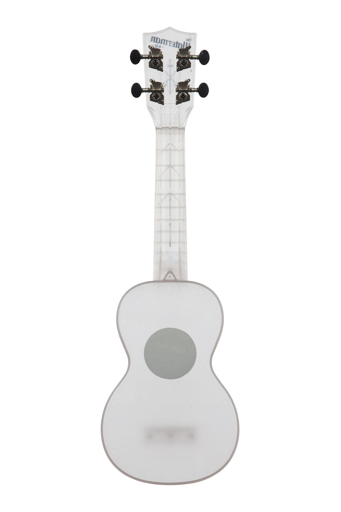 A Frosted Glass Transparent Soprano Waterman shown at a back angle