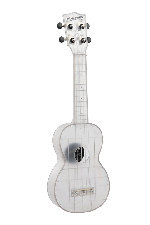 A Frosted Glass Transparent Soprano Waterman shown at a right angle