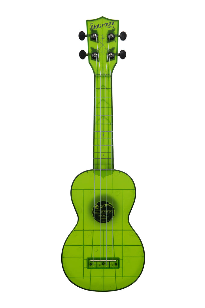 A Jade Green Transparent Soprano Waterman shown at a front angle