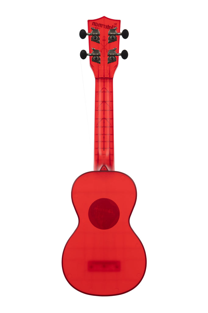 A Maritime Red Transparent Soprano Waterman shown at a back angle