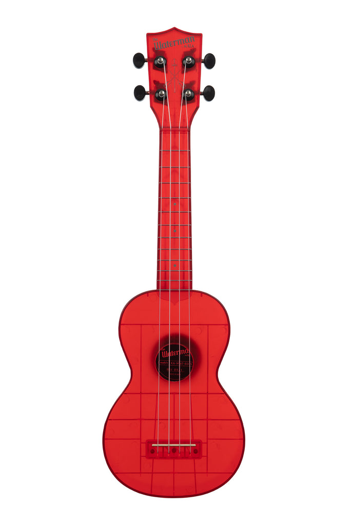 A Maritime Red Transparent Soprano Waterman shown at a front angle