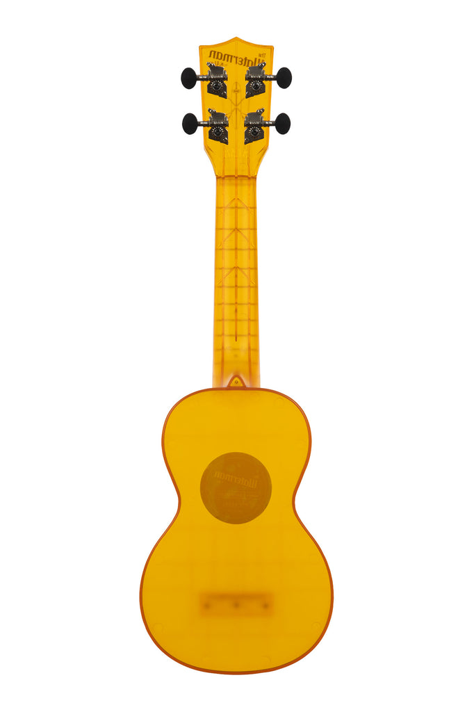 A Amber Yellow Transparent Soprano Waterman shown at a back angle