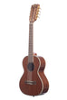 A Gloss Mahogany 8-String Tenor Ukulele shown at a left angle