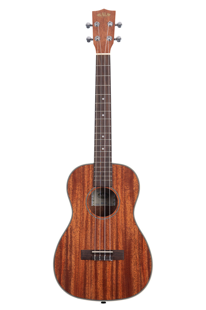 A Gloss Mahogany Baritone Ukulele shown at a front angle