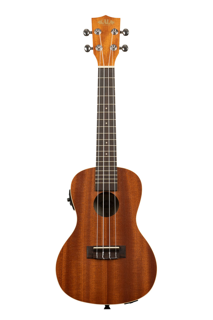 A Satin Mahogany Concert Ukulele w/ EQ shown at a front angle