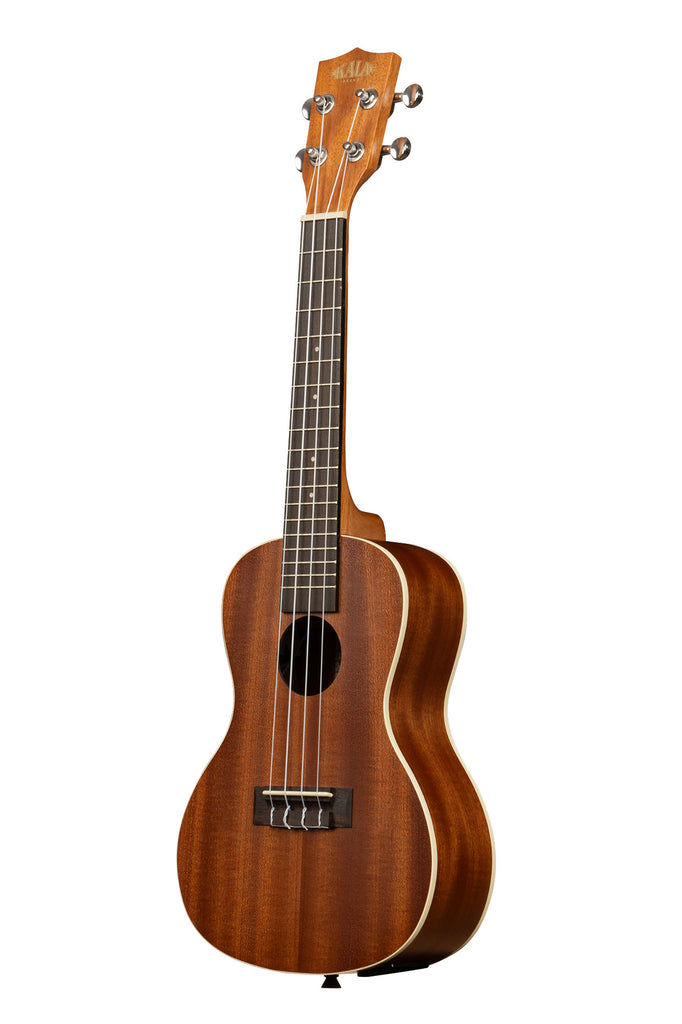 A Satin Mahogany Concert Ukulele w/ EQ shown at a left angle