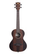 A Striped Ebony Tenor Ukulele shown at a front angle