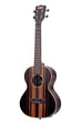 A Striped Ebony Tenor Ukulele w/ EQ shown at a left angle