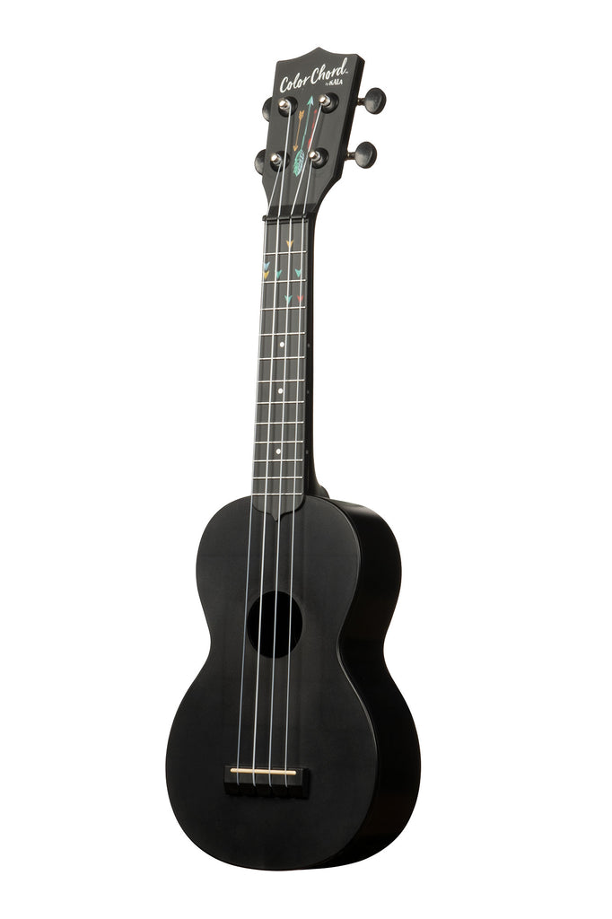 A Kala Learn To Play Color Chord™ Ukulele Starter Kit shown at a left angle