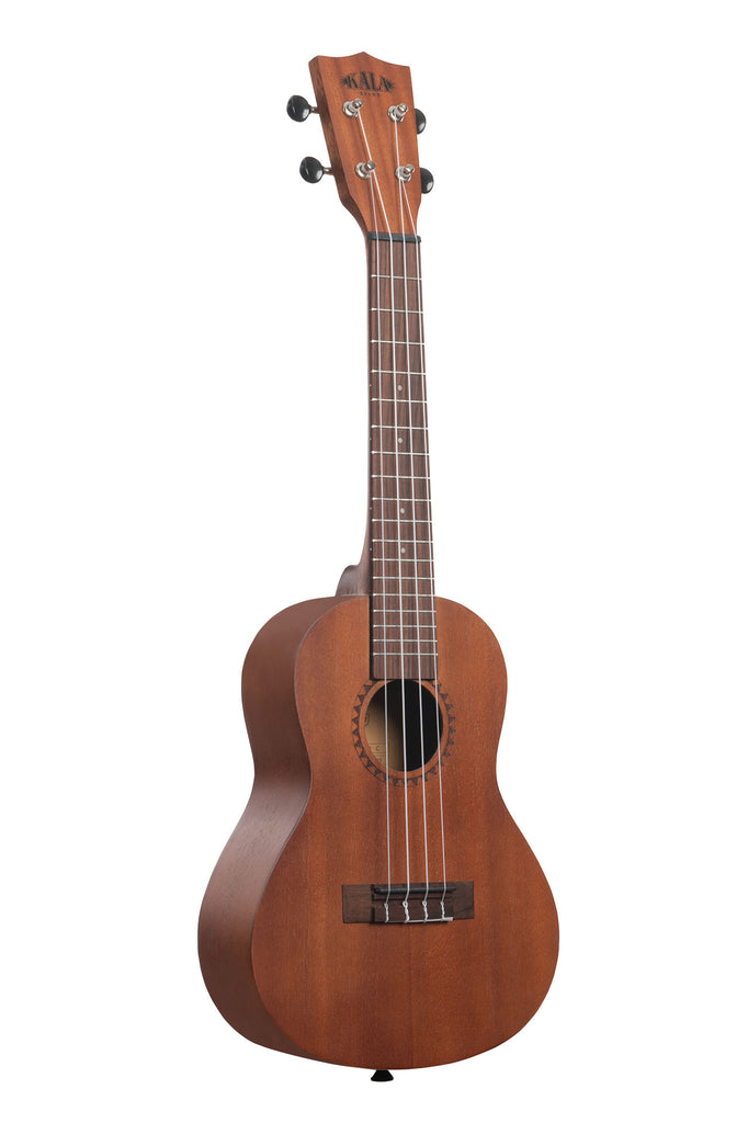 A Kala Learn To Play Ukulele Concert Starter Kit shown at a right angle