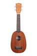 A Satin Mahogany Soprano Pineapple Ukulele shown at a front angle