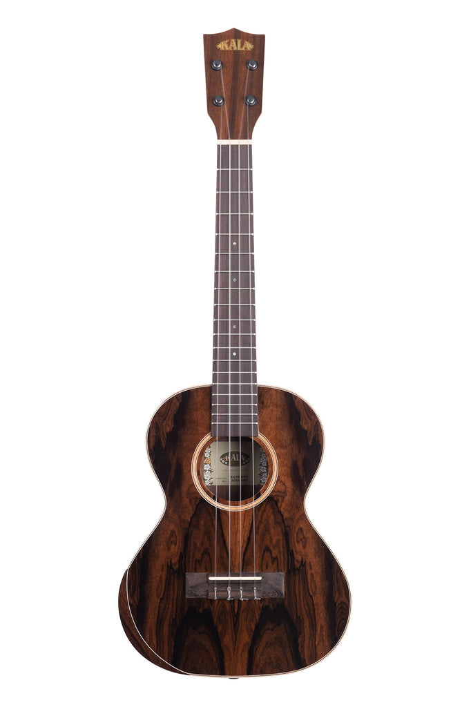 A Premier Exotic Ziricote Tenor Ukulele shown at a front angle