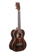A Premier Exotic Ziricote Tenor Ukulele shown at a right angle