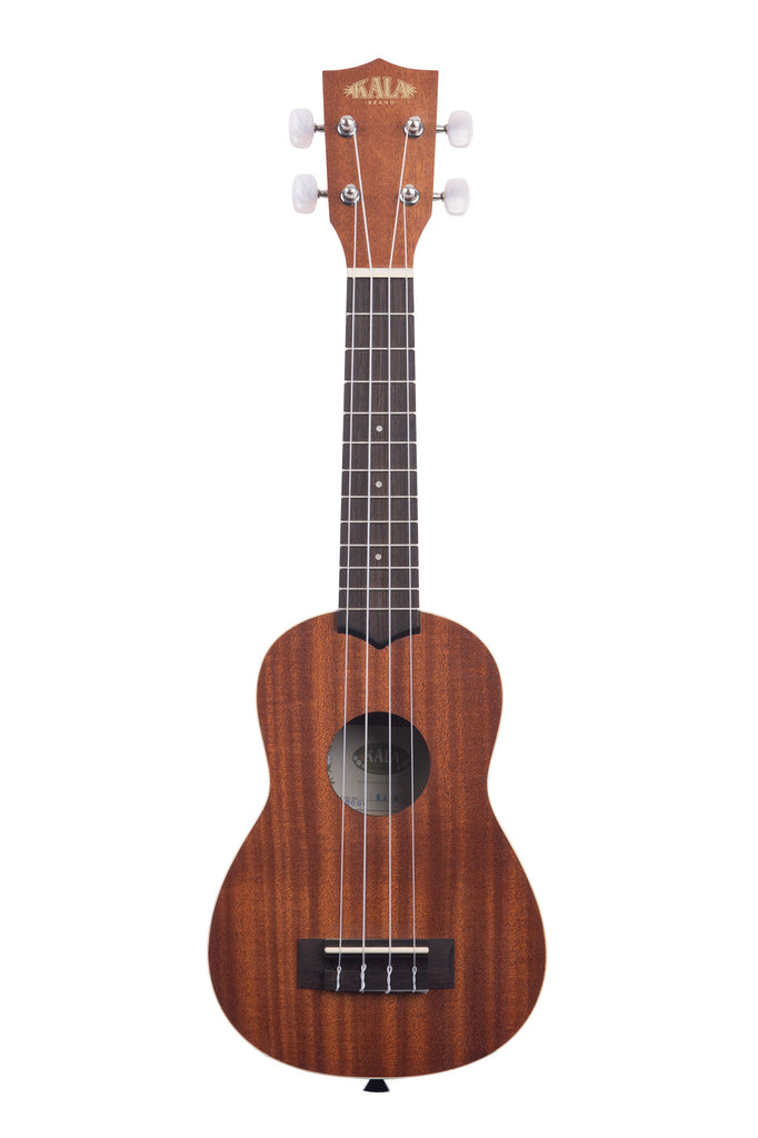 A Satin Mahogany Soprano Ukulele shown at a front angle
