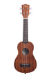 A Satin Mahogany Soprano Ukulele shown at a front angle