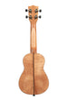 A Exotic Mahogany Soprano Ukulele shown at a back angle