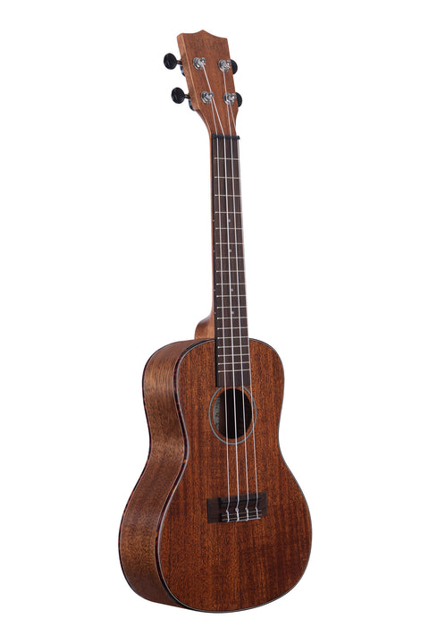 A Classic Solid Mahogany Concert shown at a right angle