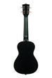 A Galaxy Black Sparkle Concert Ukulele shown at a back angle