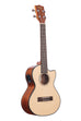 A Solid Spruce Top Mahogany Tenor Ukulele w/ Cutaway & EQ shown at a right angle