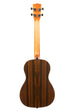 A Ziricote Gloss Baritone Ukulele shown at a back angle