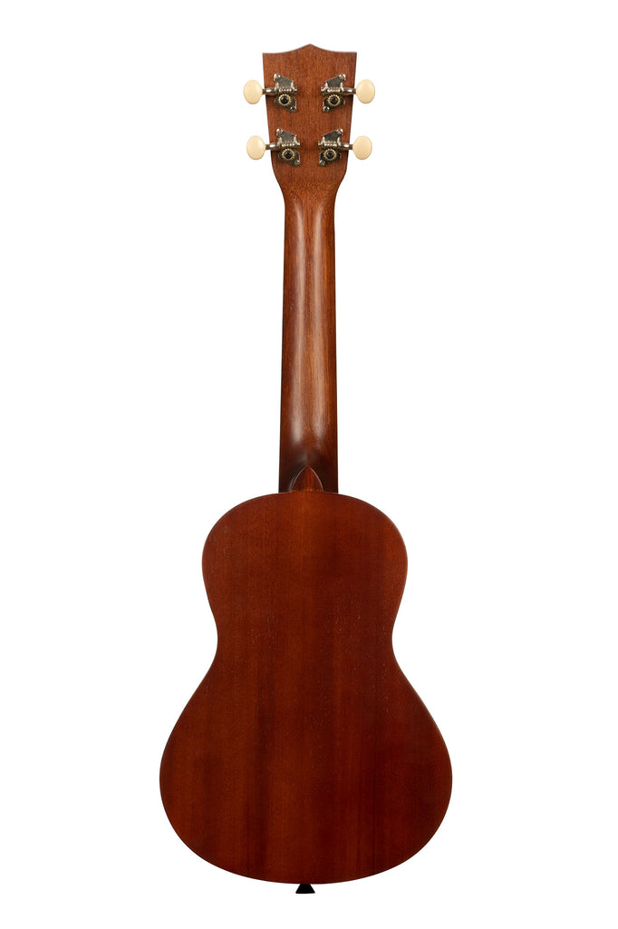 A Makala Concert Ukulele shown at a back angle