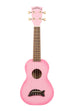 A Pink Burst Soprano Dolphin Ukulele shown at a front angle
