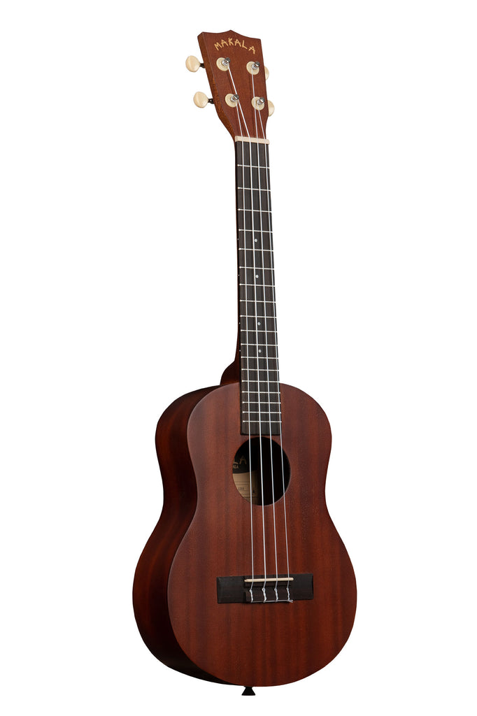 A Makala Tenor Ukulele shown at a right angle