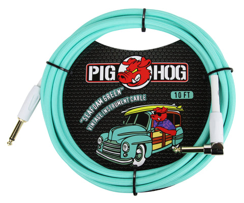 Pighog Instrument Cable, Sea Foam Green, 10 Ft