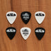 Dunlop x Kala Tortex Pick, .60mm, White & Black, 6 Pack