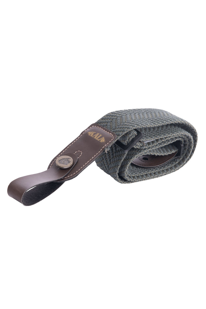 Olive Herringbone Handmade Ukulele Strap