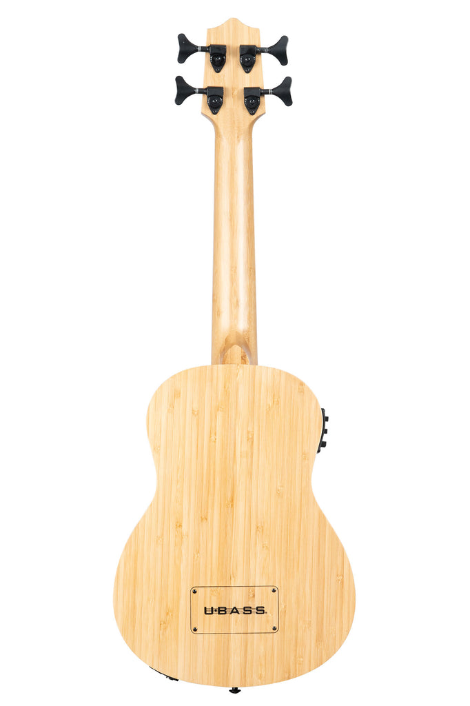 A Bamboo Acoustic-Electric U•BASS® shown at a back angle