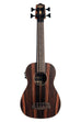 A Striped Ebony Fretted Acoustic-Electric U•BASS® shown at a front angle