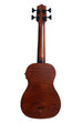 A Exotic Mahogany Left-Handed Acoustic-Electric U•BASS® shown at a back angle