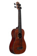 A Exotic Mahogany Left-Handed Acoustic-Electric U•BASS® shown at a right angle