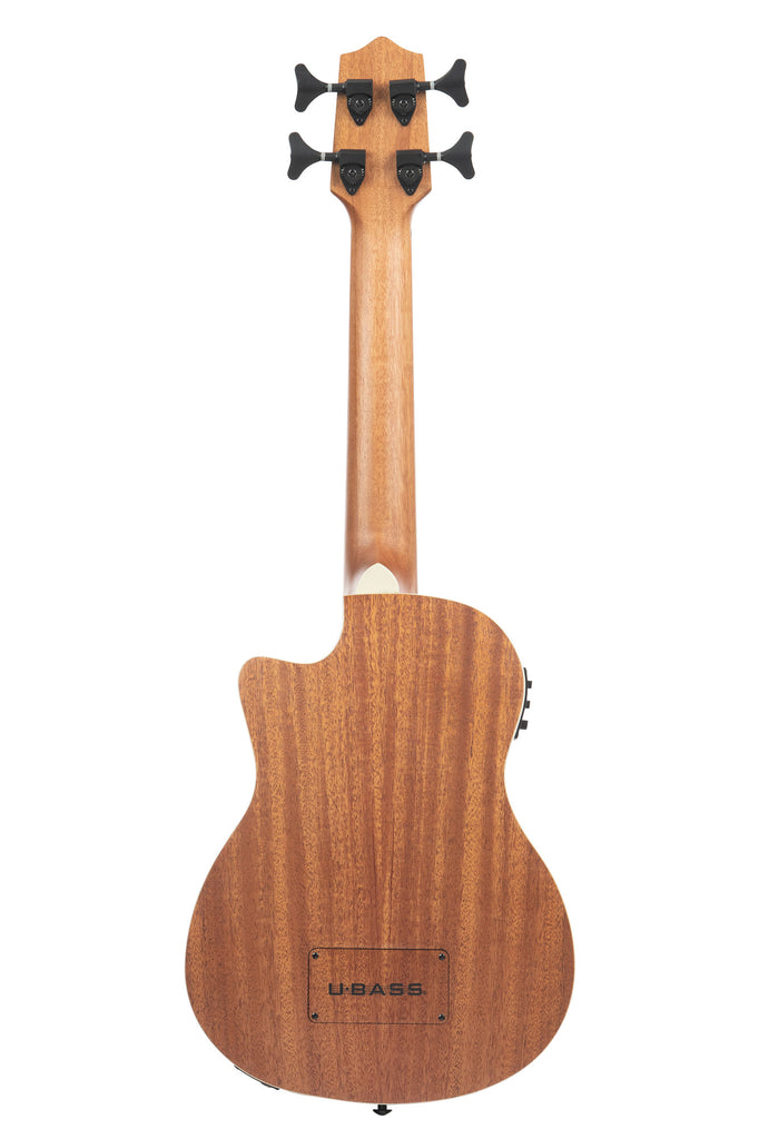 A Scout Fretless Acoustic-Electric U•BASS® shown at a back angle